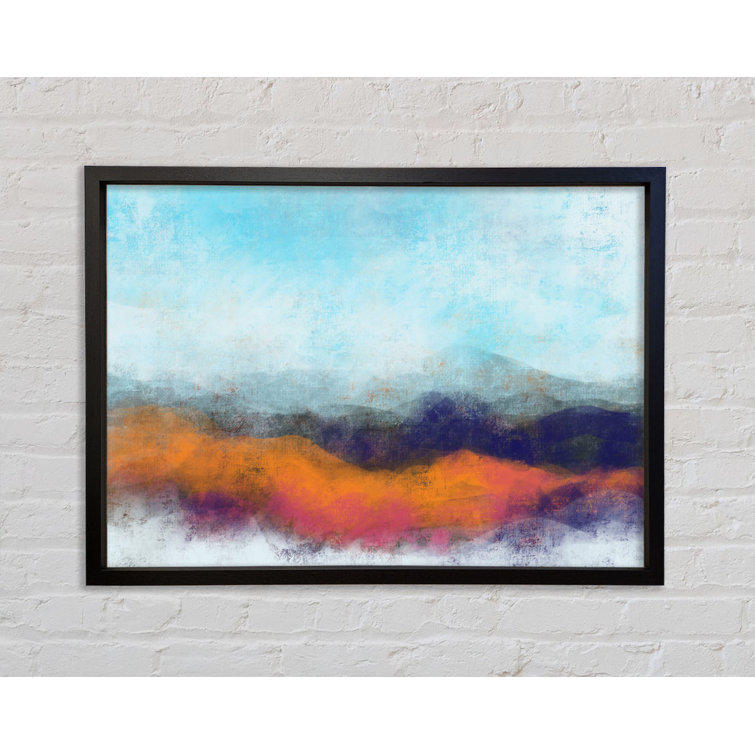 Ivy Bronx Rough Orange And Blue Framed Print Wayfair.co.uk